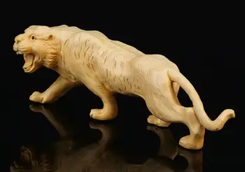 Šimšir carving tiger dekoracijo mala skulptura model plovila darilo home office dekoracijo