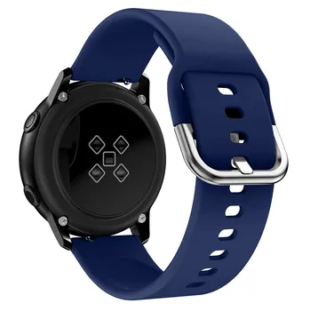 Športna Silikonska Pametno Gledati Band Za Samsung Galaxy Watch Aktivno Zamenjava Watchstraps Z Iver Kovinske Sponke Dodatki