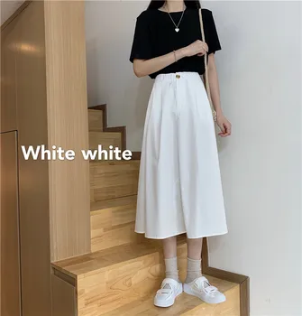 Ženska Krilo Vintage Obleke, Dolga Krila Črna Harajuku Poletje Visoko Pasu Ulične 2020 Moda flowy Svoboden Elastična Šifon