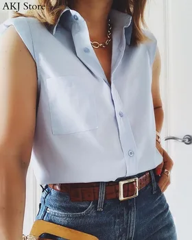 Ženske Bluzo Majica Gumb Design Bluze Za Ženske Blusas