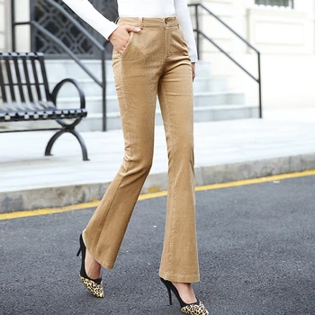 ženske seksi Velvet sežgati hlače ženske hlače ženske 2018 nove visoko pasu priložnostne hlače ženske autumnwinter žamet, široko noge hlače