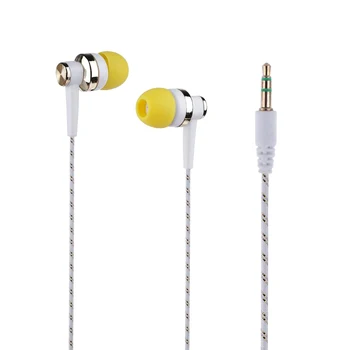 Žično Subwoofer Slušalke Spleteno Vrv za V uho Čepkov Izolacijo Hrupa Slušalke za Telefone, MP3, MP4 SGA998