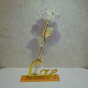 ♕s-Zvezda, Zlata Folija Rose, Kreativni Gold Rose Učitelj\\\ \ 's Dan Darilo Doma Vrt Dekoracijo Obrti Figurice Miniature